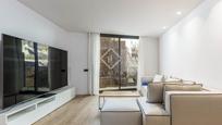 Living room of House or chalet for sale in  Barcelona Capital  with Air Conditioner, Parquet flooring and Terrace