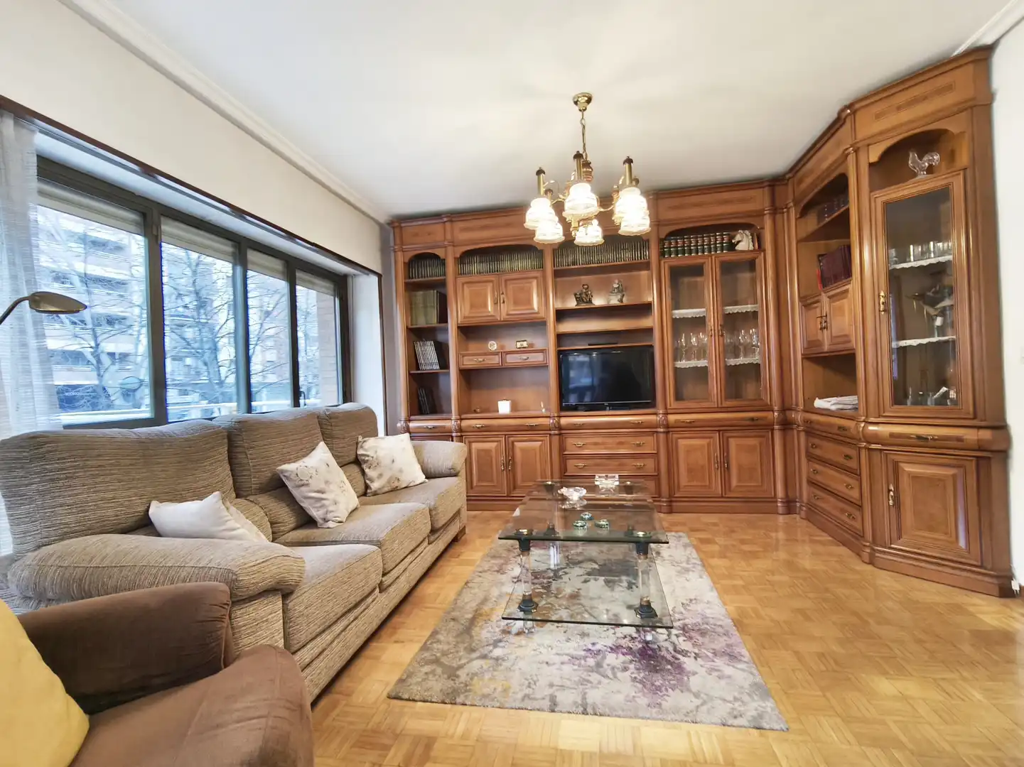 Living room of Flat for sale in  Logroño  with Heating, Parquet flooring and Terrace