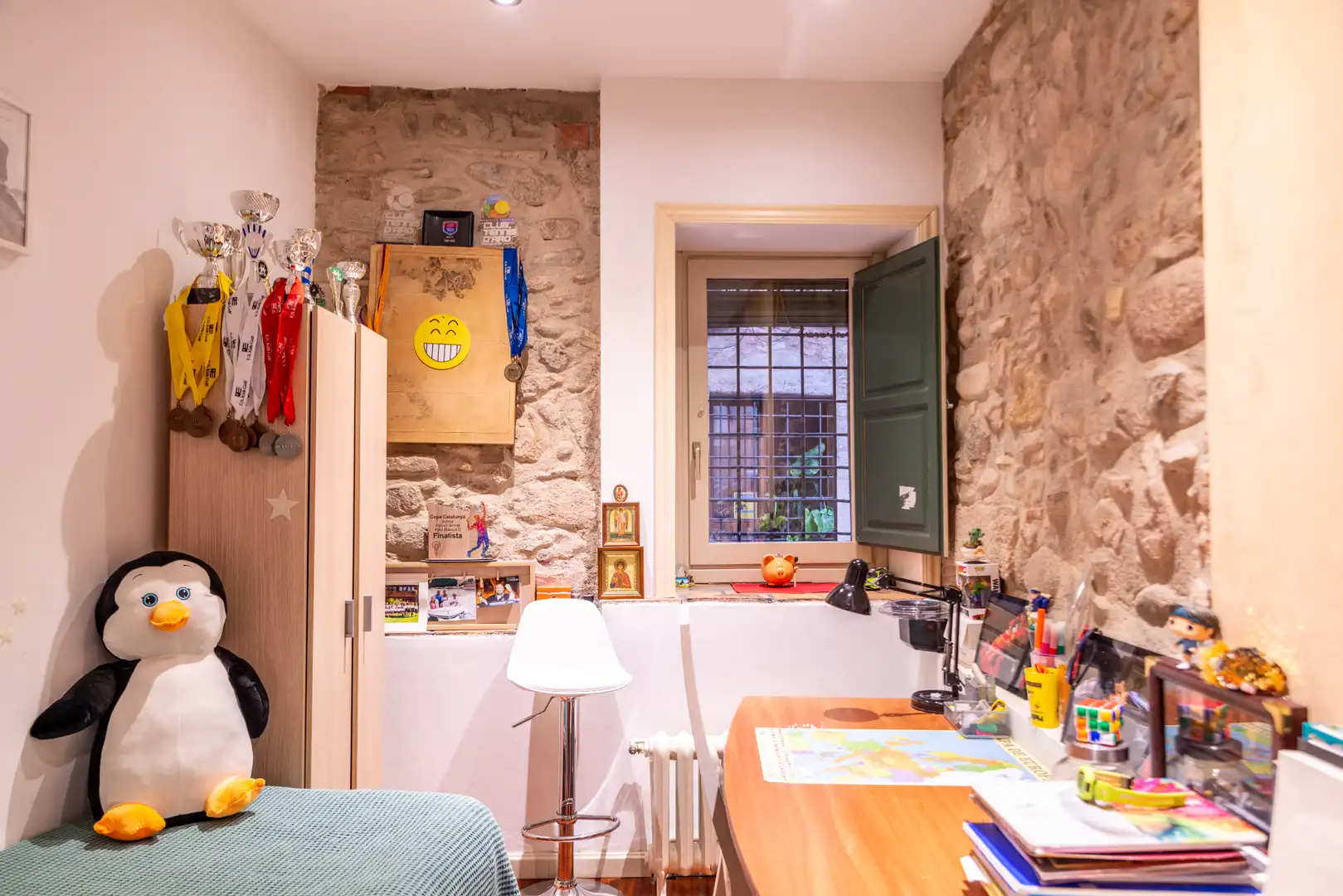 Küche von Maisonette zur Miete in Girona mit Heizung, Möbliert und Ofen