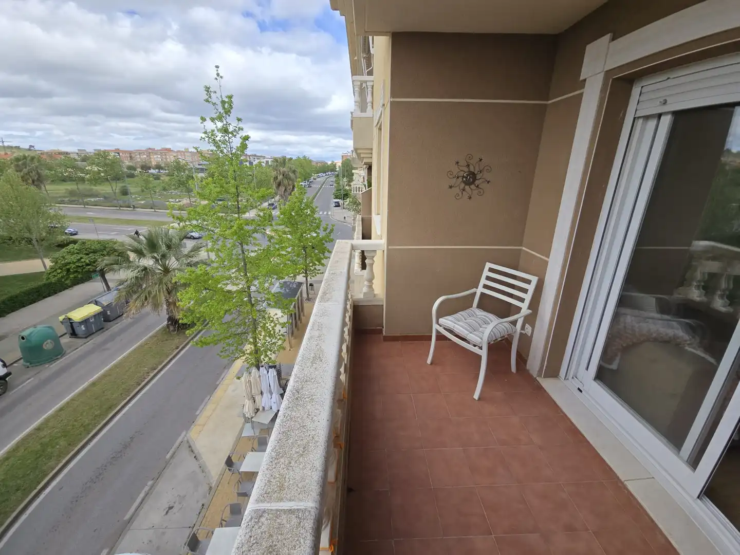 Balcony of Flat for rent in Cáceres  with Air Conditioner, Heating and Terrace