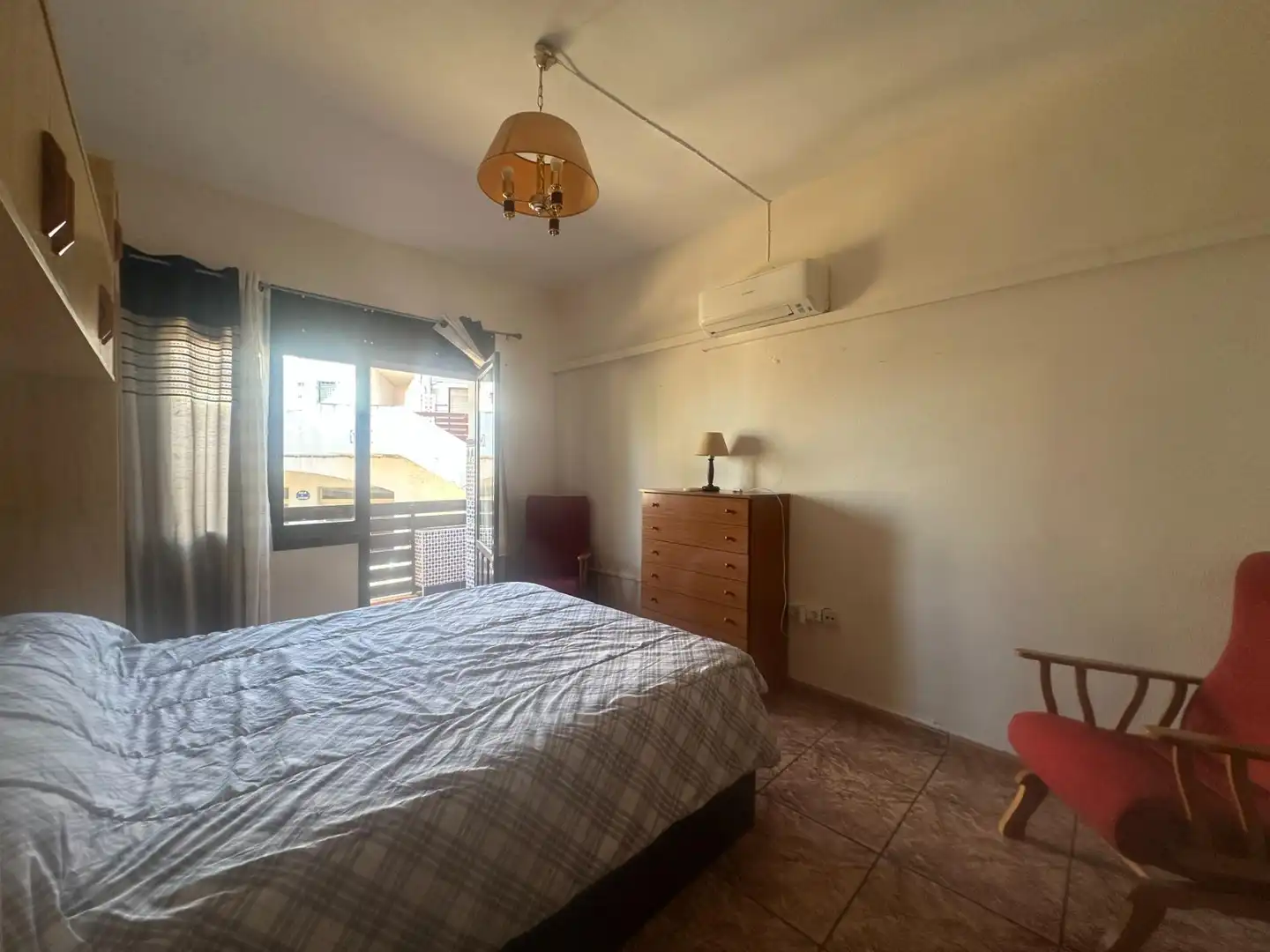 Schlafzimmer von Wohnung zum Verkauf in Cartagena mit Klimaanlage, Privatgarten und Möbliert