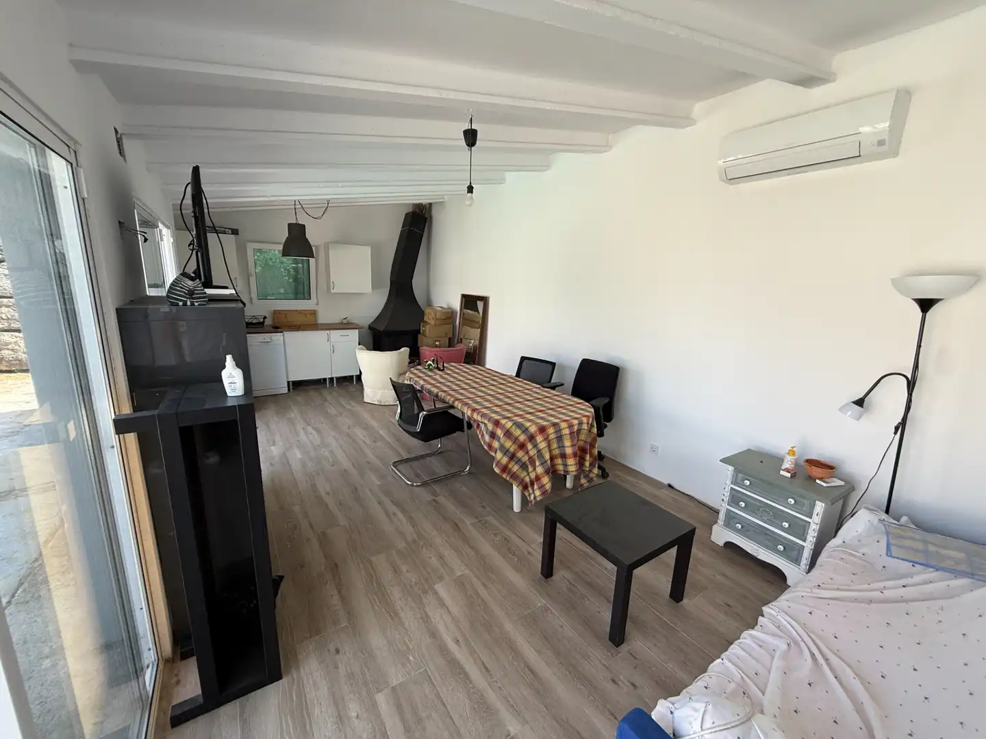 Wohnzimmer von Haus oder Chalet zum Verkauf in Bigues i Riells del Fai mit Klimaanlage, Privatgarten und Schwimmbad