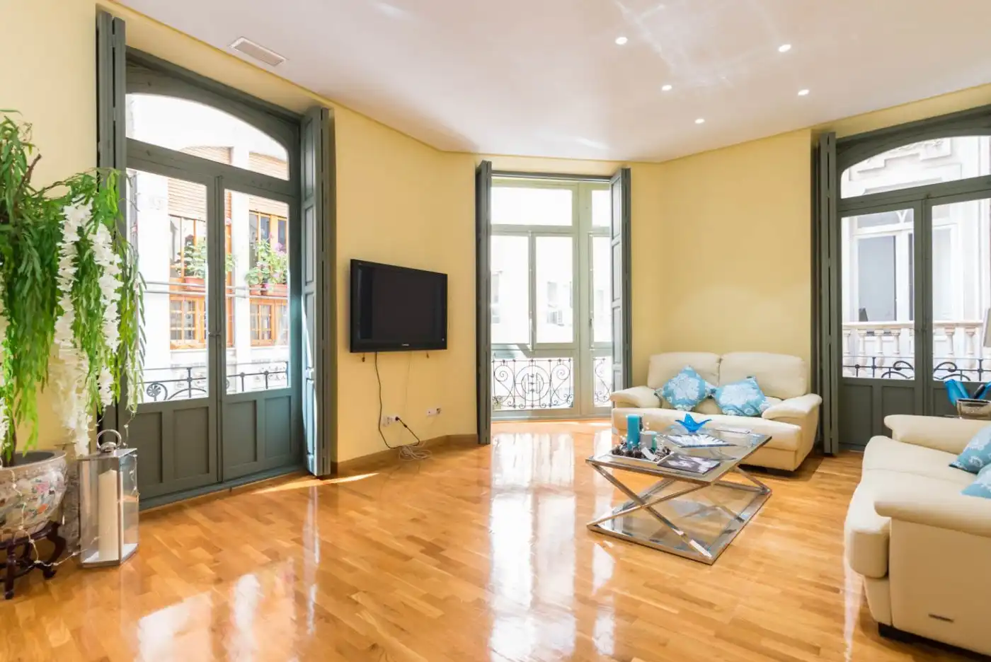 Sala de estar de Piso en venta en Murcia con Parquet, Trastero y Balcón
