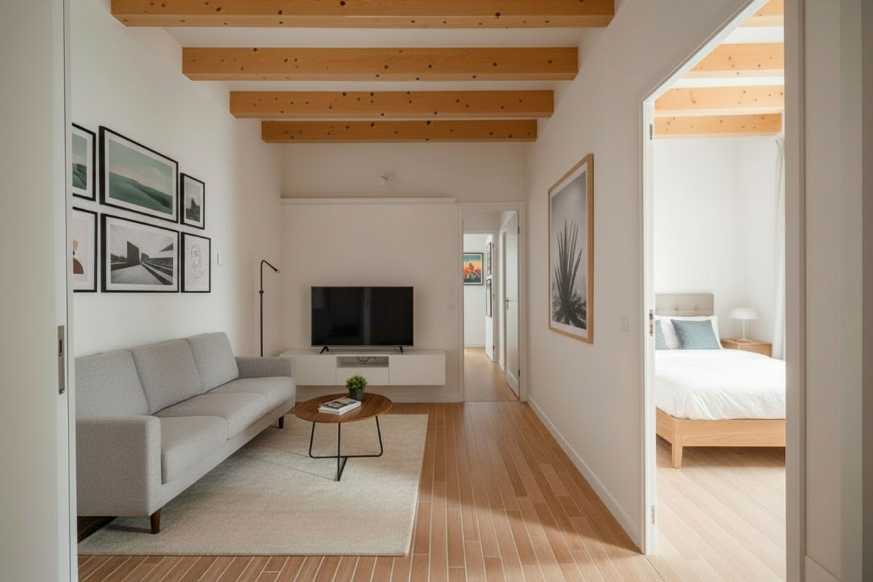 Sala d'estar de Pis en venda en L'Hospitalet de Llobregat amb Balcó