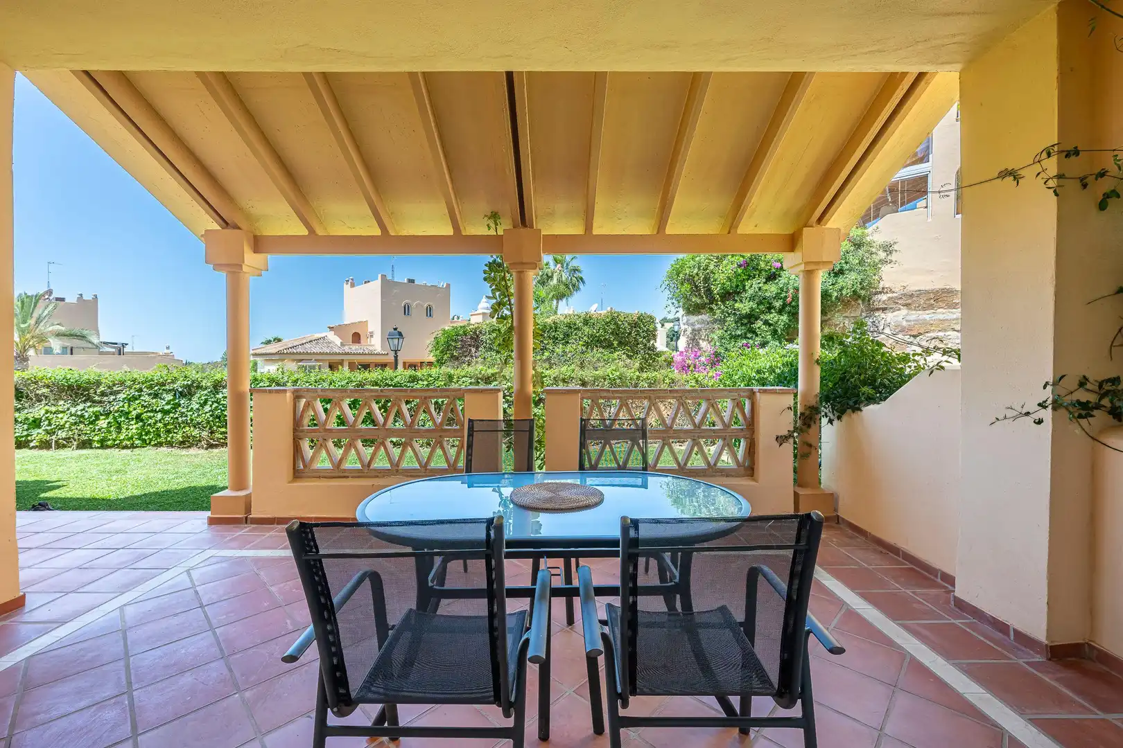Terrace of Apartments for rent in Marbella  with Air Conditioner, Private garden and Washing machine