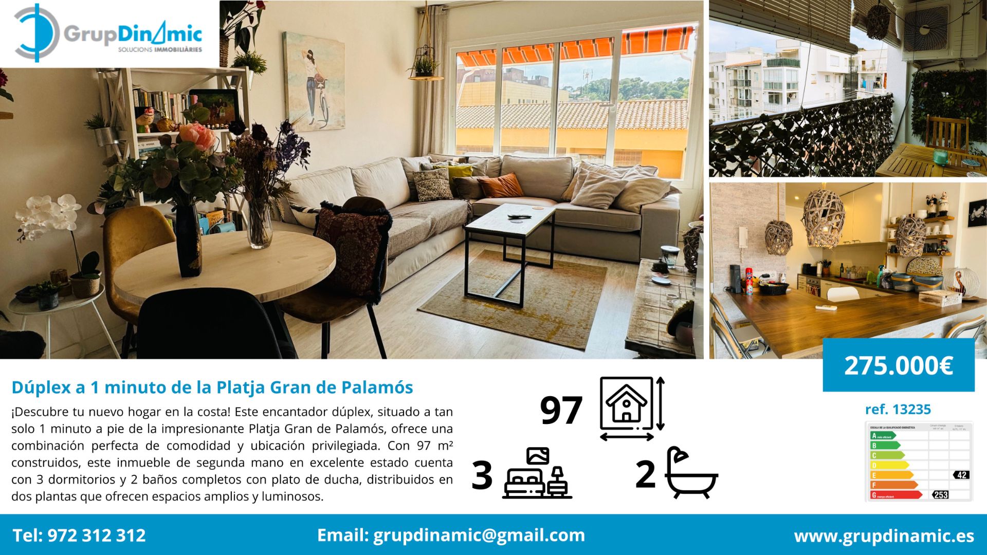Exterior view of Duplex for sale in Palamós  with Air Conditioner and Balcony