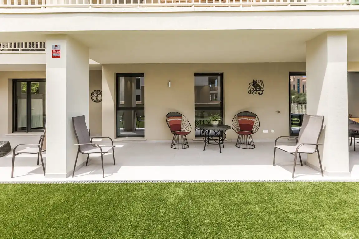 Terraza de Apartamento de alquiler en Dénia con Aire acondicionado, Jardín privado y Terraza