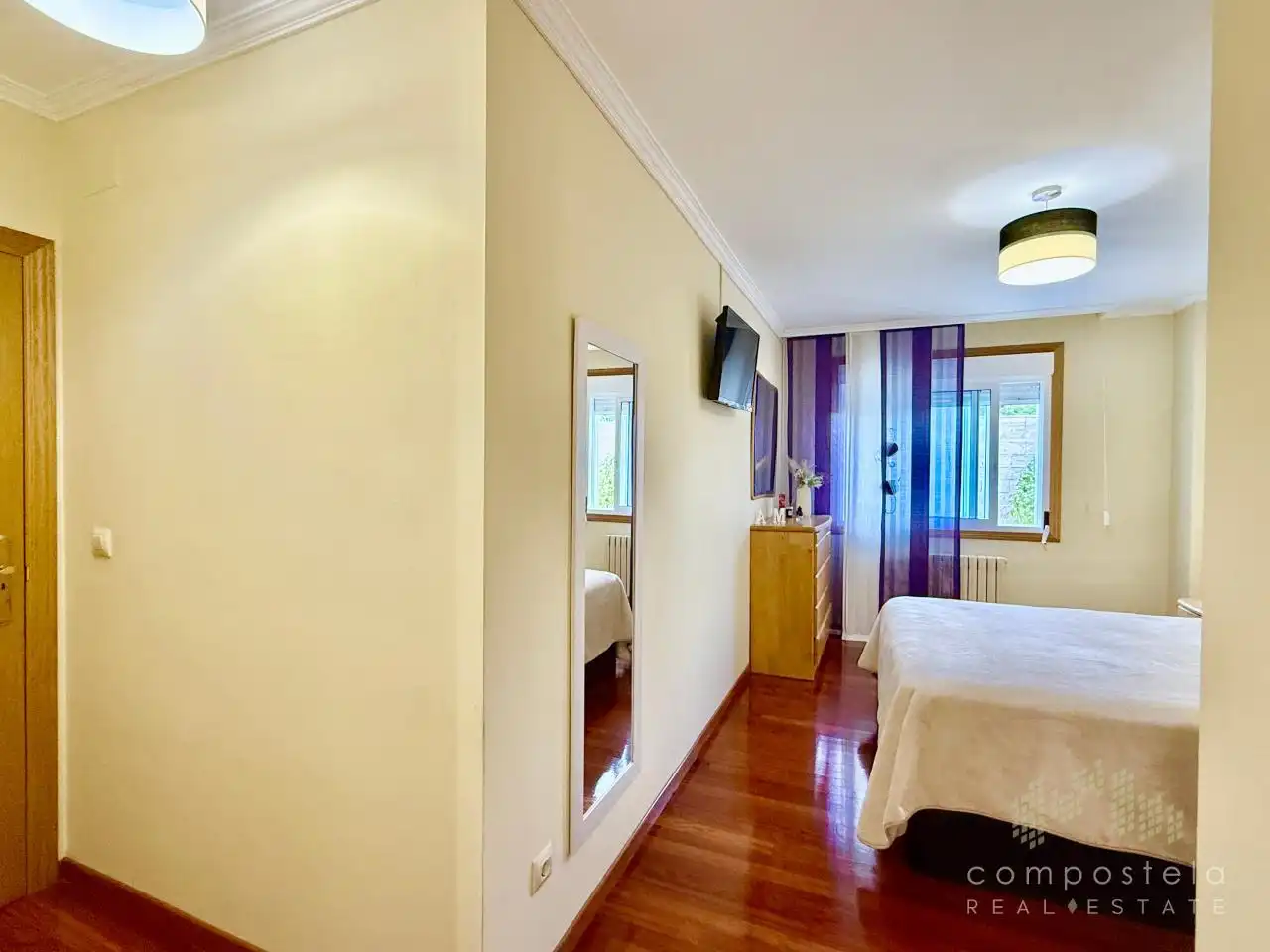 Schlafzimmer von Wohnung zur Miete in Vilagarcía de Arousa mit Heizung, Parkett und Terrasse