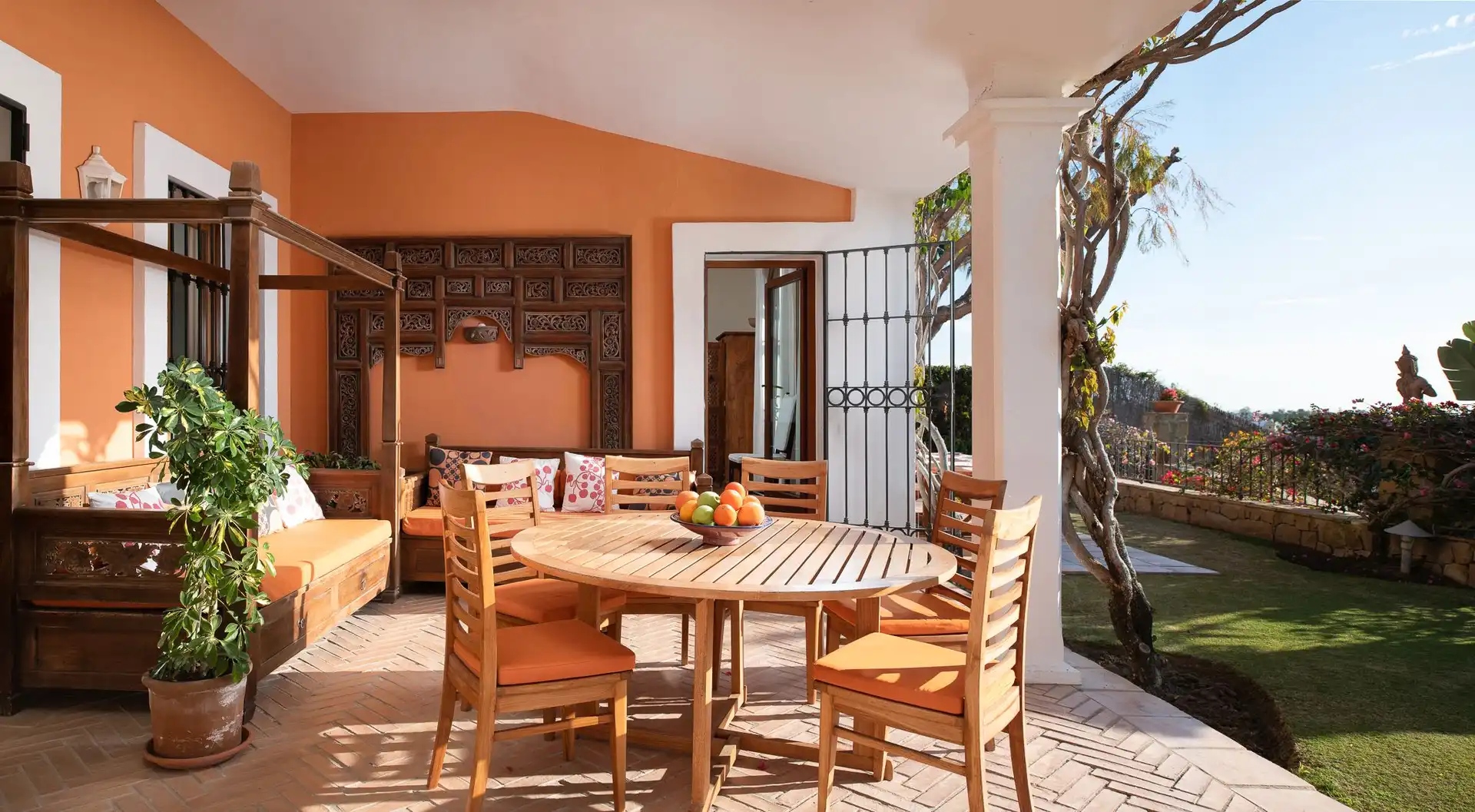 Terraza de Casa o chalet de alquiler en Estepona con Aire acondicionado, Jardín privado y Terraza