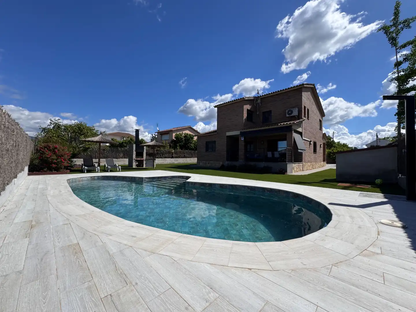 Swimming pool of Houses for sale in Sant Antoni de Vilamajor  with Air Conditioner, Heating and Private garden