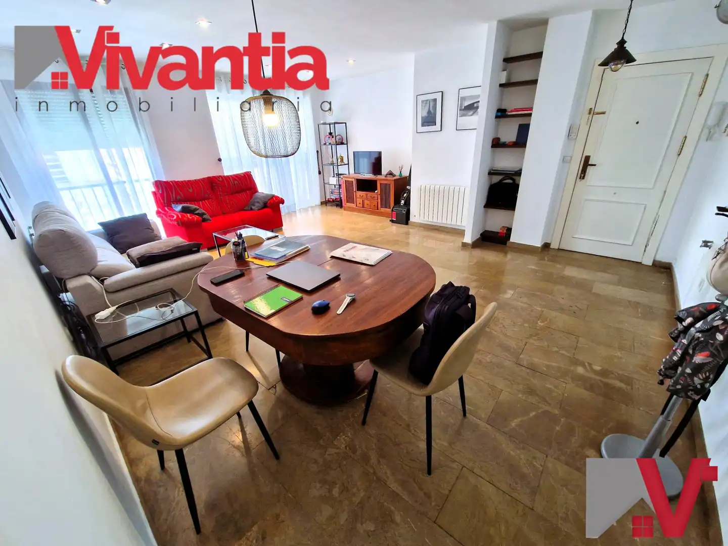 Living room of Flat for sale in Lorca  with Air Conditioner, Heating and Furnished