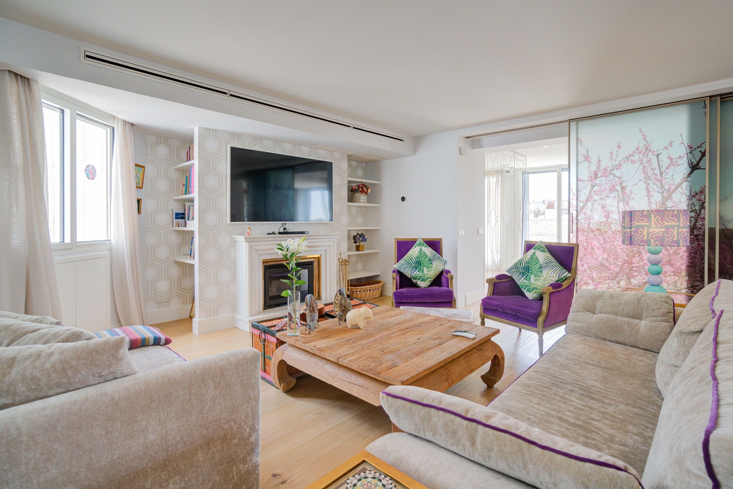 Sala de estar de Piso en venta en  Madrid Capital con Aire acondicionado, Calefacción y Terraza