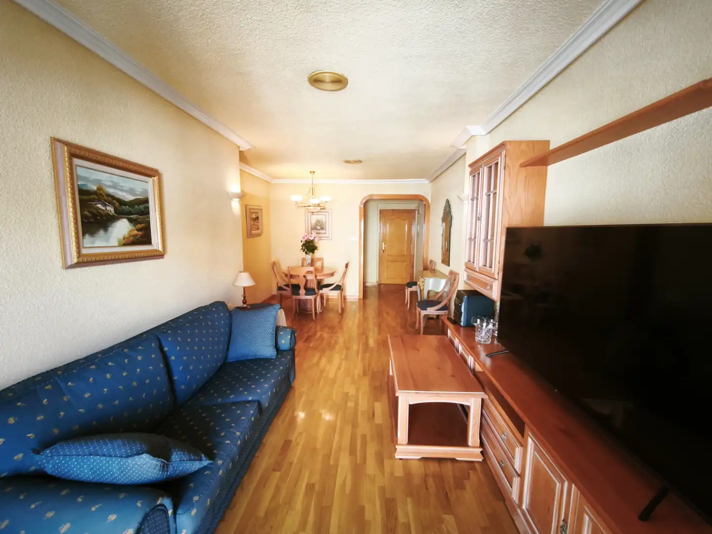 Living room of Flat for sale in Petrer  with Parquet flooring, Furnished and Oven