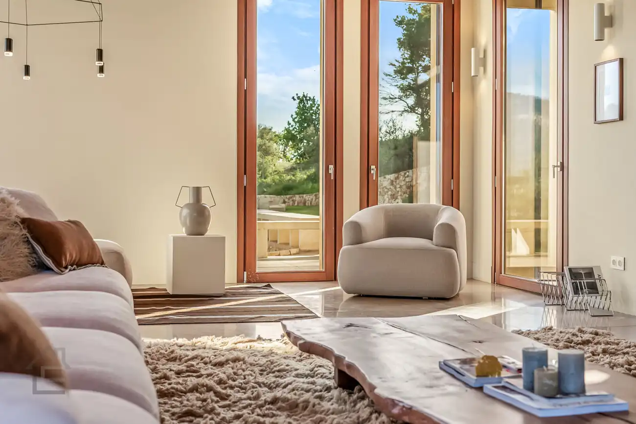 Sala d'estar de Finca rústica en venda en Felanitx amb Aire condicionat, Calefacció i Terrassa