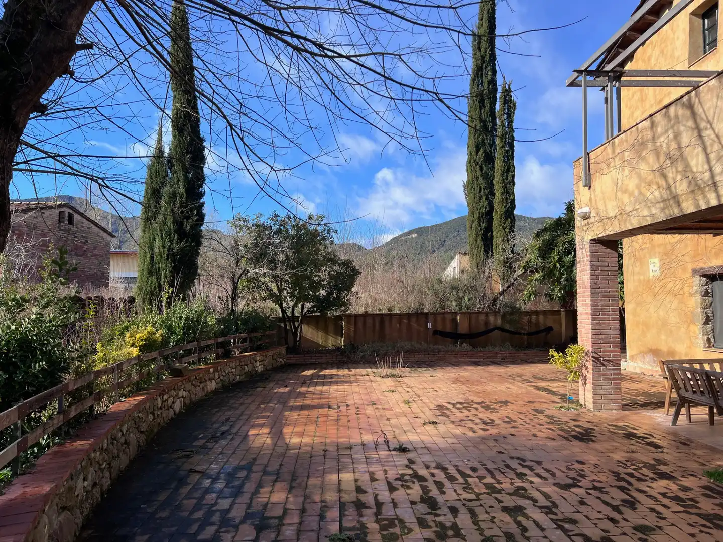 Jardí de Finca rústica en venda en Mieres (Girona) amb Aire condicionat, Jardí privat i Parquet