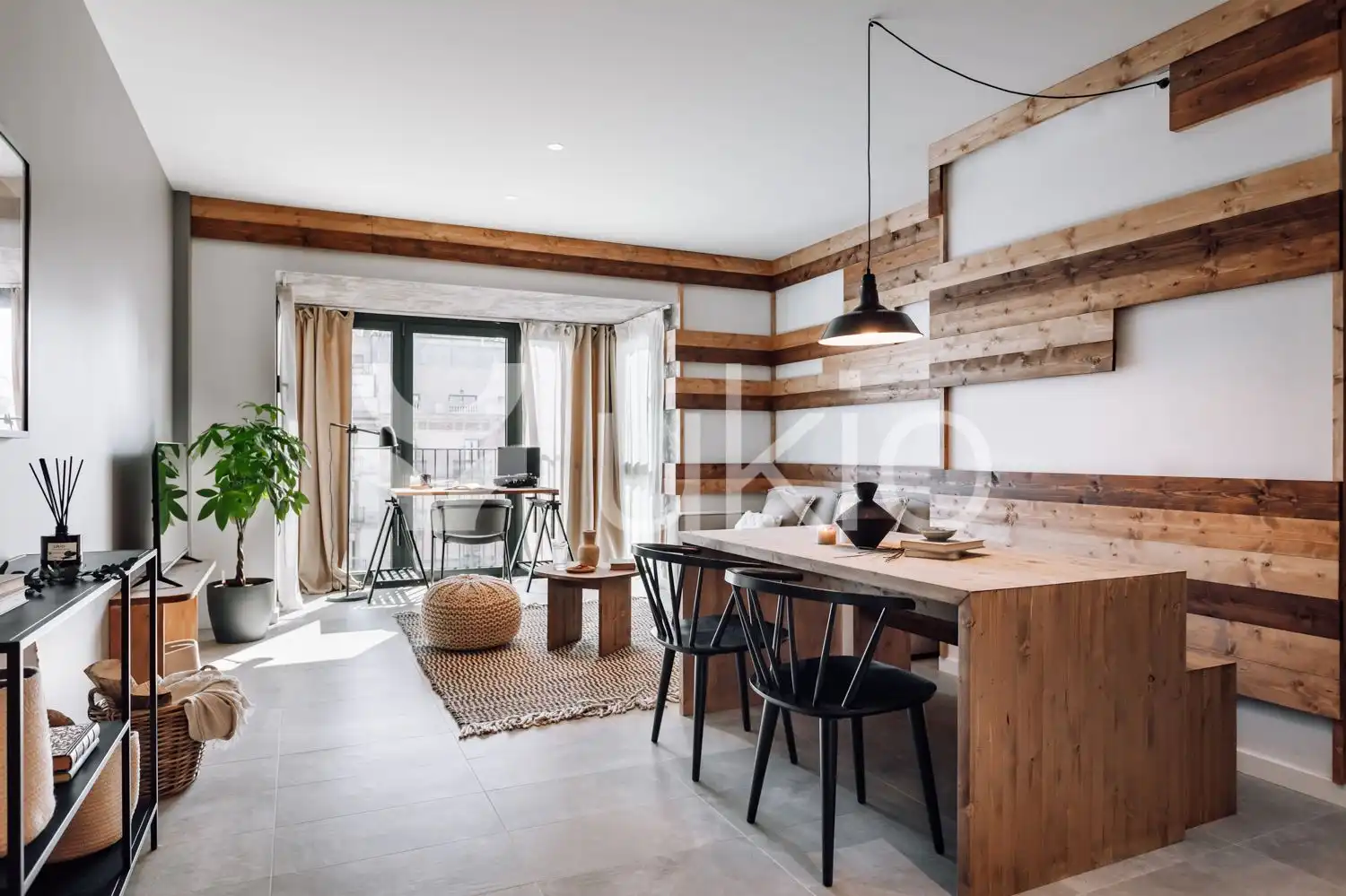 Wohnzimmer von Wohnungen zur Miete in Barcelona mit Klimaanlage, Möbliert und Ofen