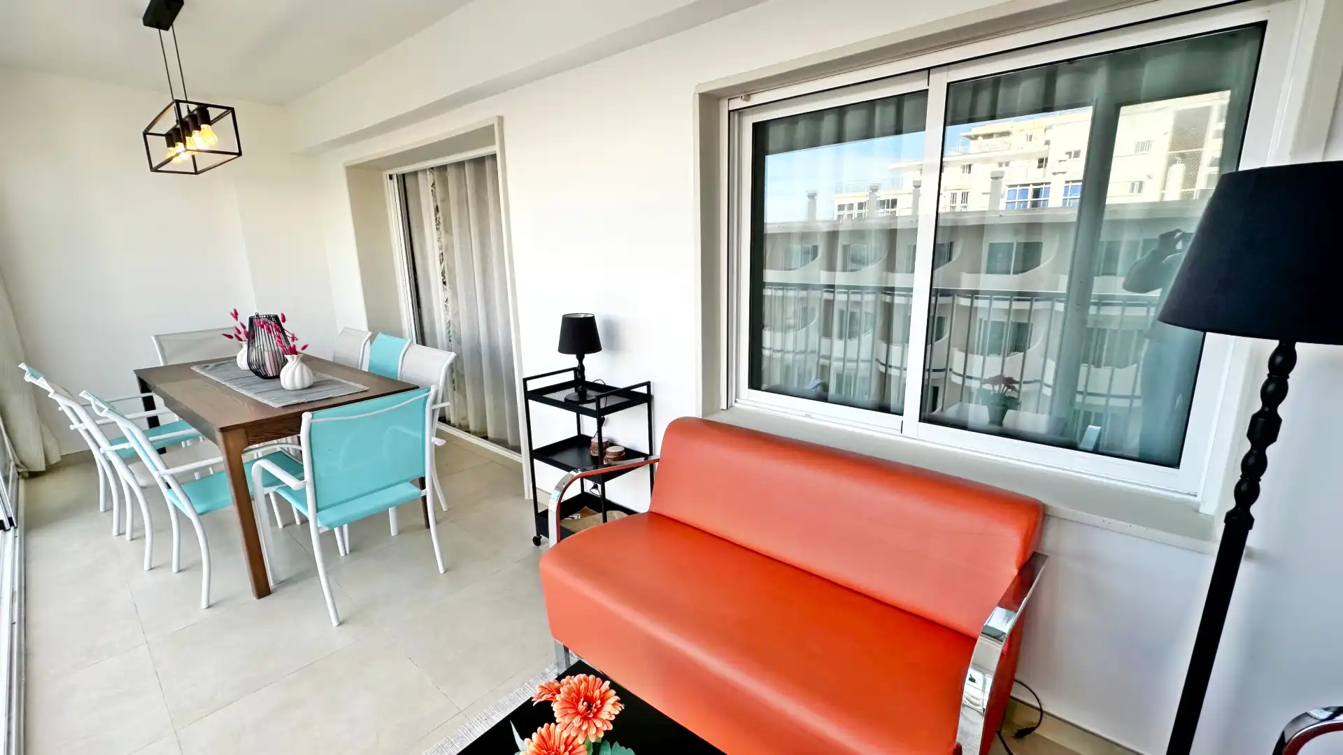 Terrassa de Apartament de lloguer en Gandia amb Aire condicionat, Calefacció i Moblat