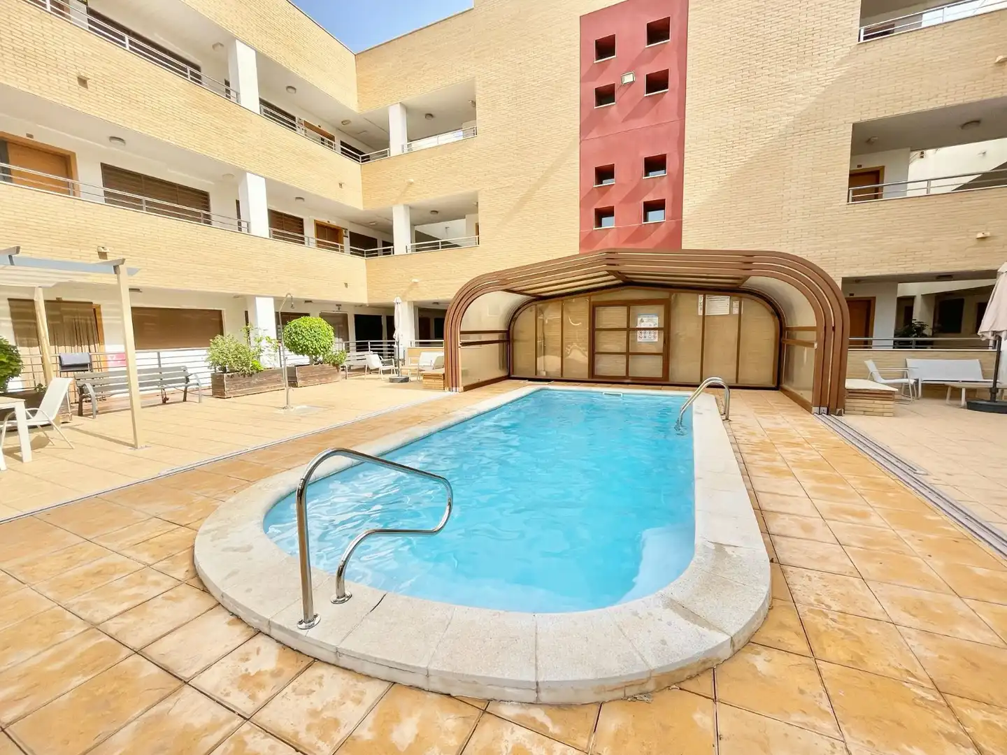 Schwimmbecken von Wohnungen zur Miete in San Pedro del Pinatar mit Klimaanlage, Schwimmbad und Möbliert