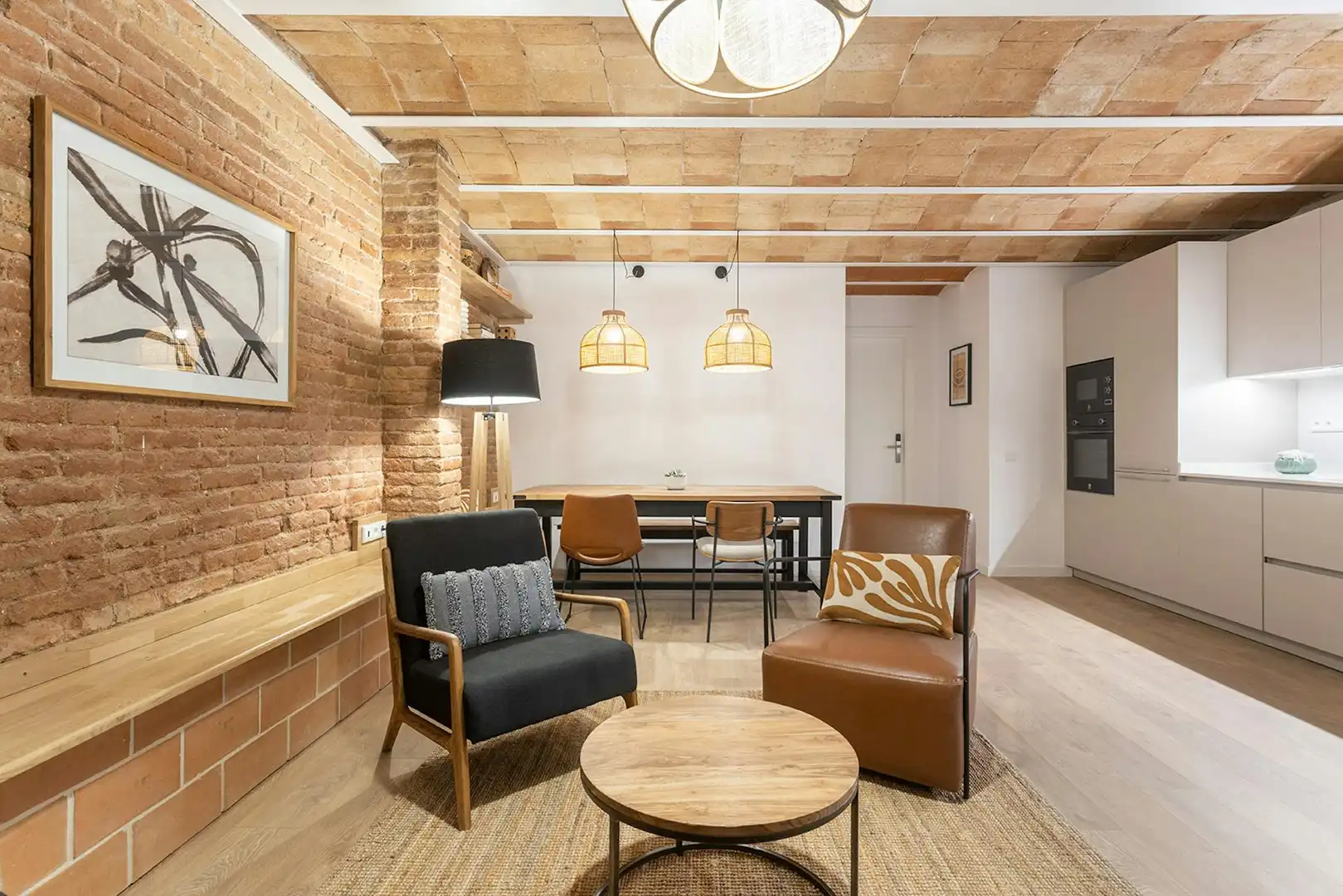 Sala d'estar de Pis de lloguer en Barcelona amb Aire condicionat, Calefacció i Jardí privat