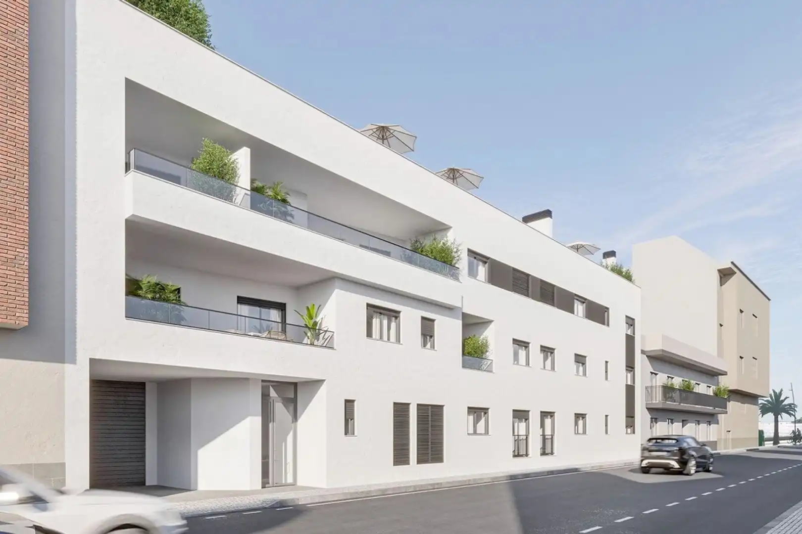 Vista exterior de Àtic en venda en San Pedro del Pinatar amb Aire condicionat, Jardí privat i Terrassa