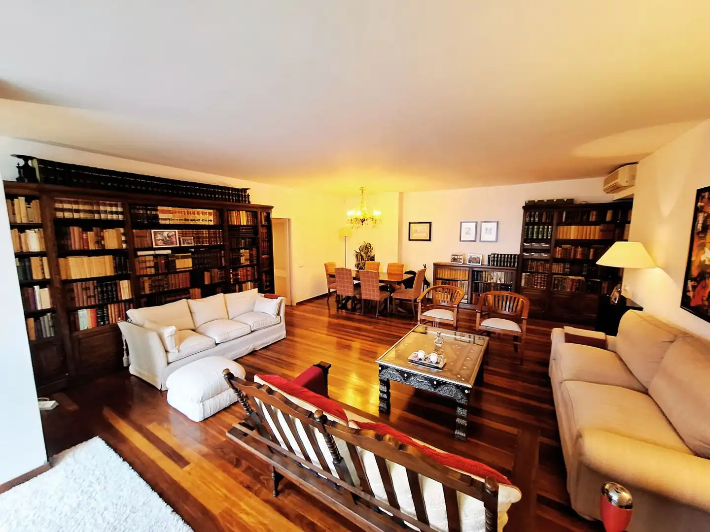 Living room of Flat for rent in Madrid  with Air Conditioner, Heating and Furnished