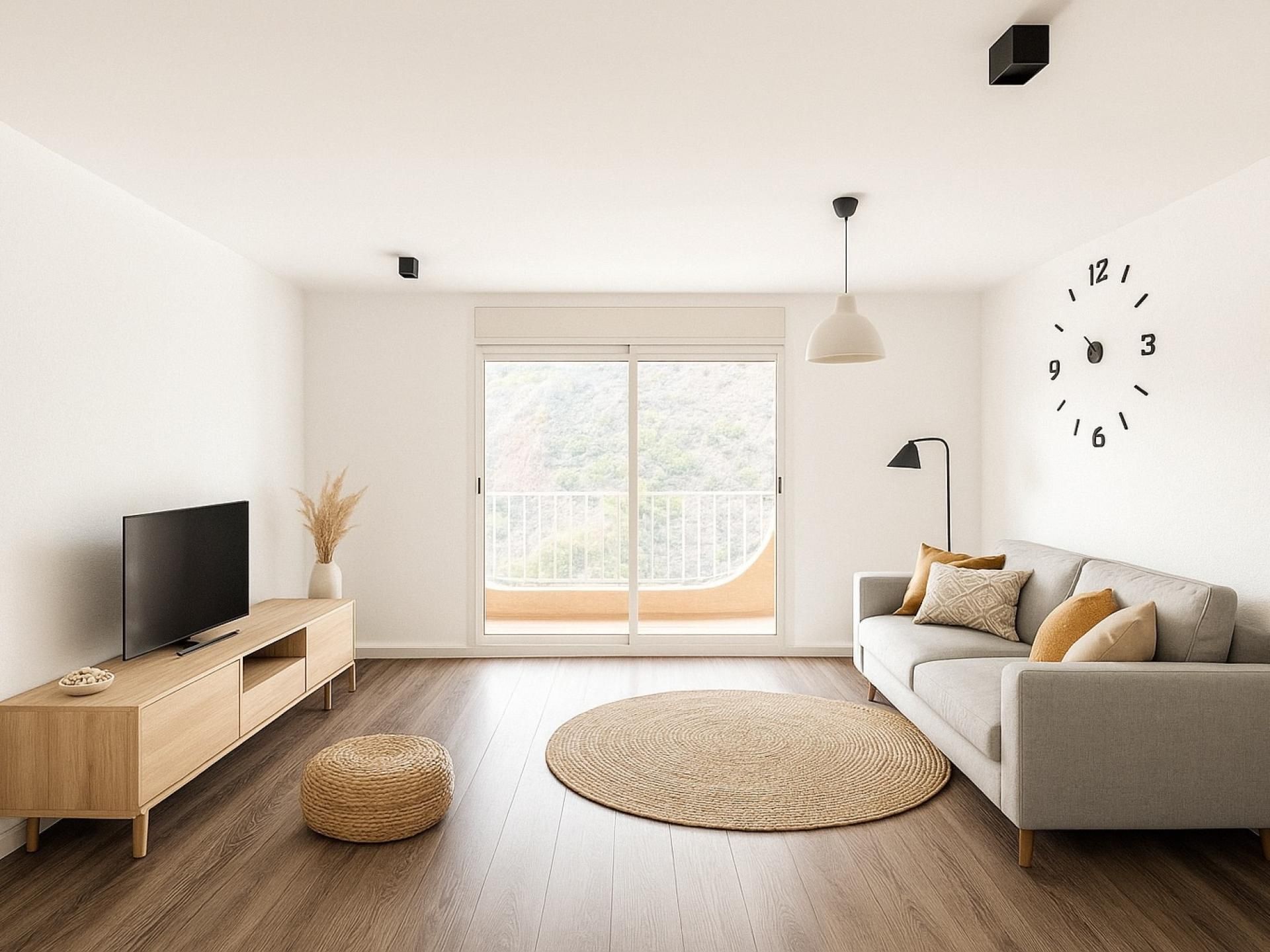 Sala d'estar de Casa adosada en venda en Sitges amb Aire condicionat, Terrassa i Balcó