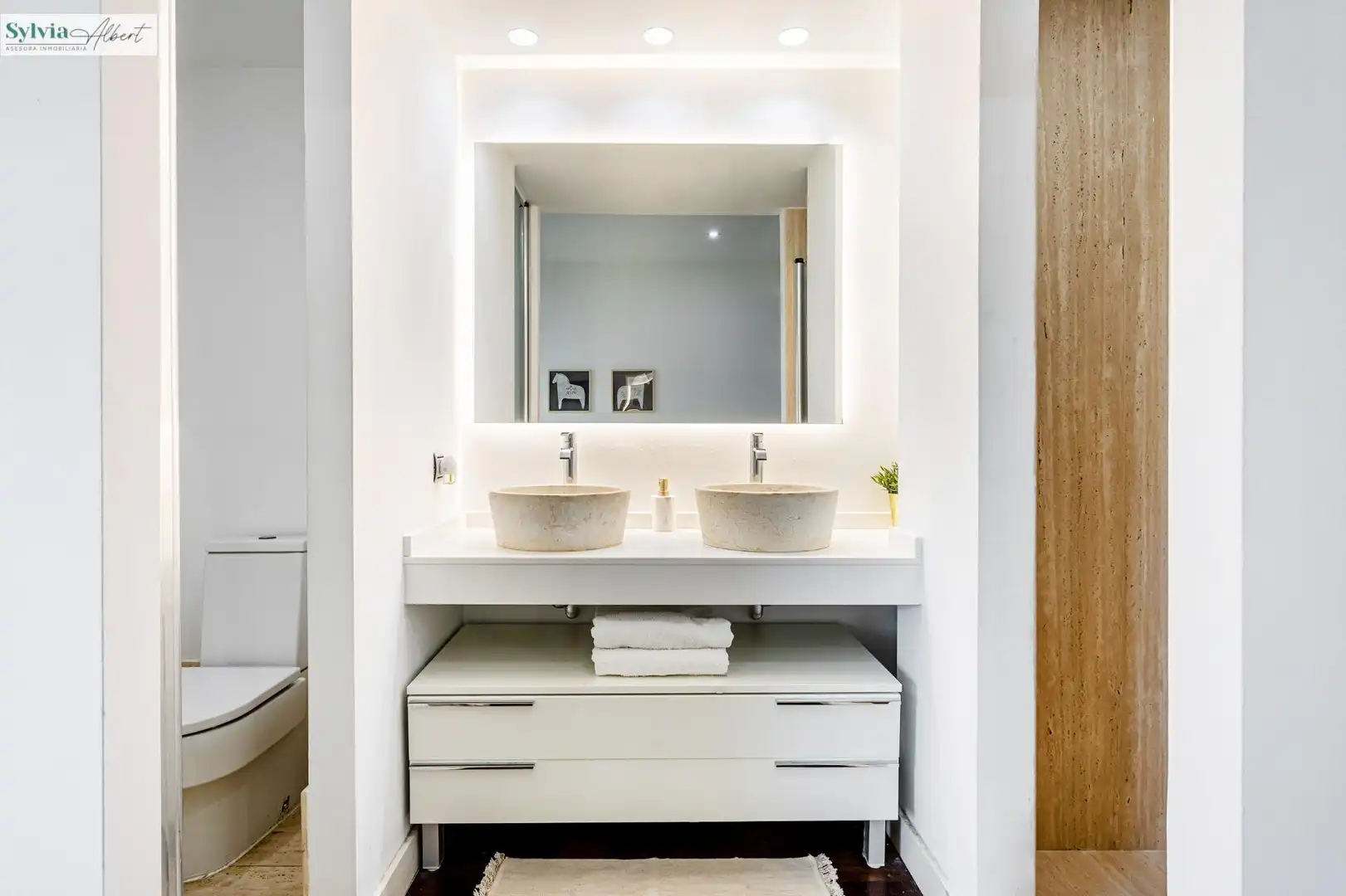 Baño de Ático de alquiler en Valencia con Aire acondicionado, Parquet y Terraza
