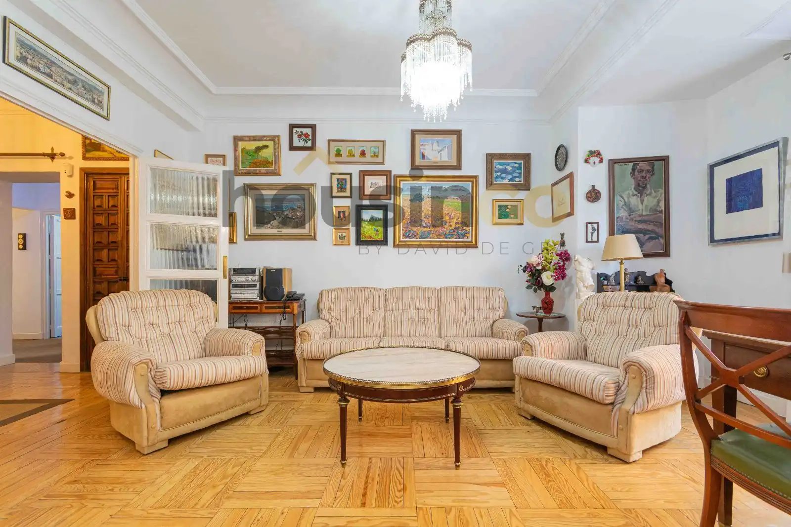 Living room of Flat for sale in Madrid  with Heating, Terrace and Storage room
