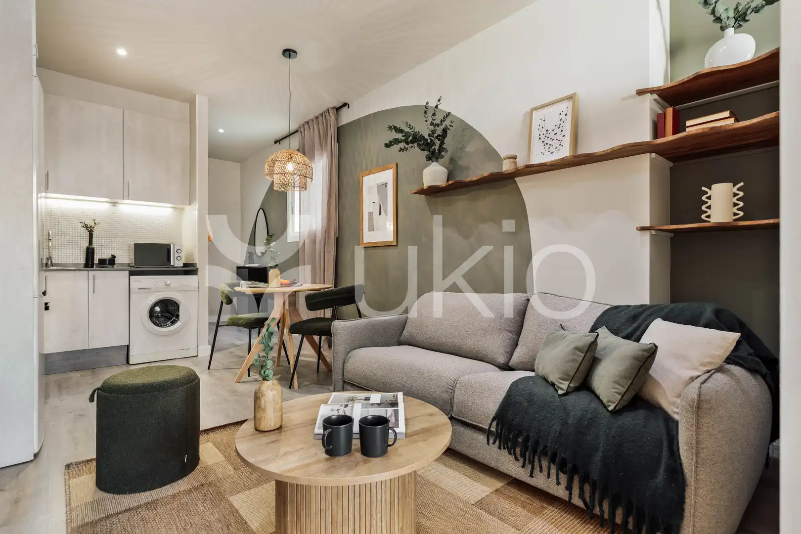 Wohnzimmer von Wohnung zur Miete in Barcelona mit Klimaanlage, Heizung und Möbliert