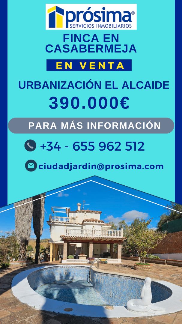 Finca rústica en venda en Casabermeja amb Calefacció, Jardí privat i Terrassa