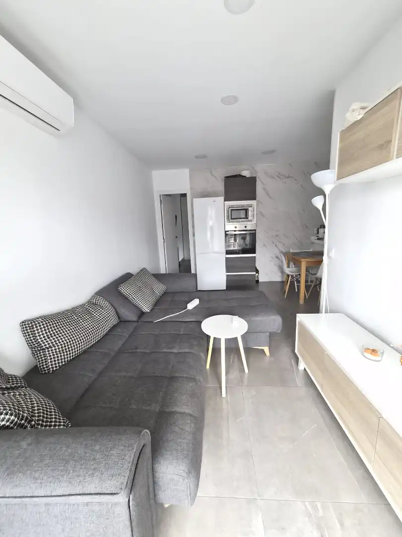 Living room of Flat for rent in Madrid  with Air Conditioner, Terrace and Furnished
