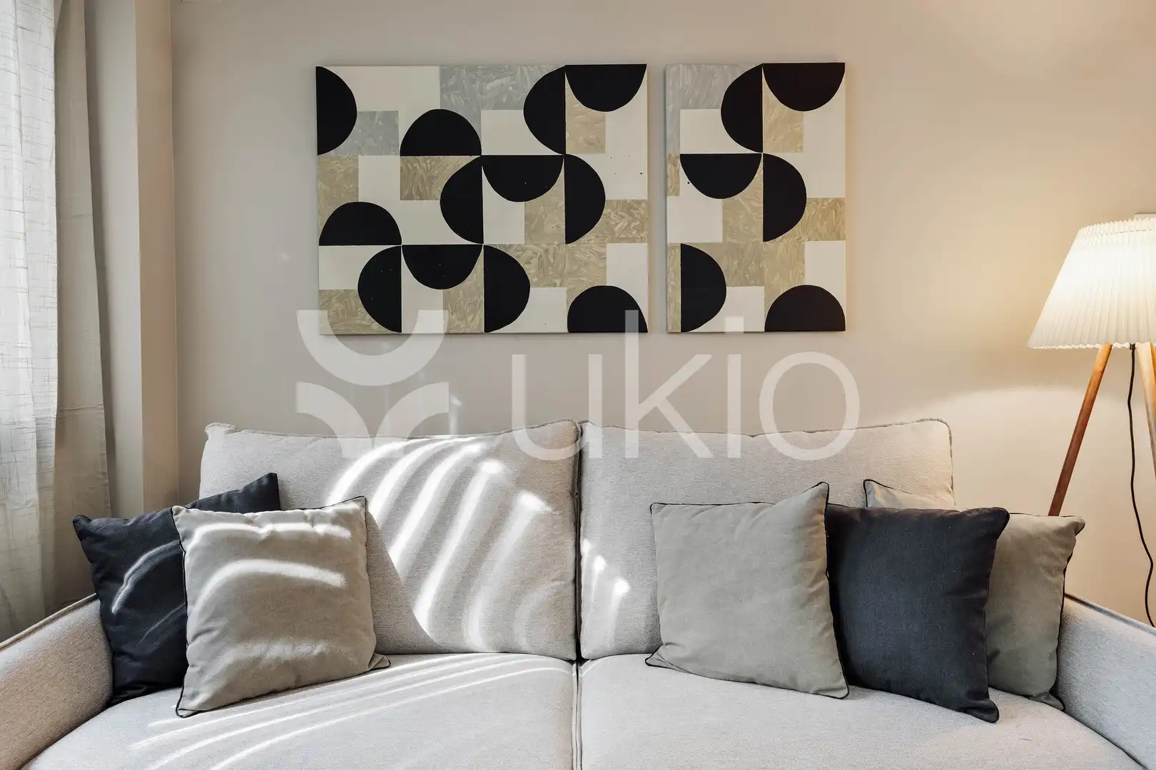 Sala de estar de Apartamento de alquiler en Barcelona con Aire acondicionado, Calefacción y Amueblado