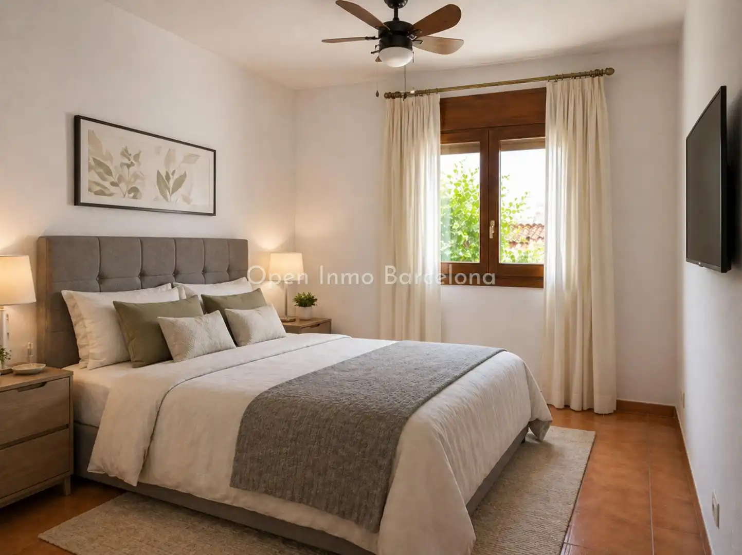 Schlafzimmer von Einfamilien-Reihenhaus zur Miete in Sant Pere de Ribes mit Heizung, Privatgarten und Terrasse