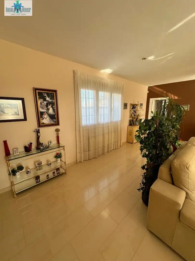 Sala d'estar de Casa o xalet en venda en Albacete amb Aire condicionat, Jardí privat i Parquet