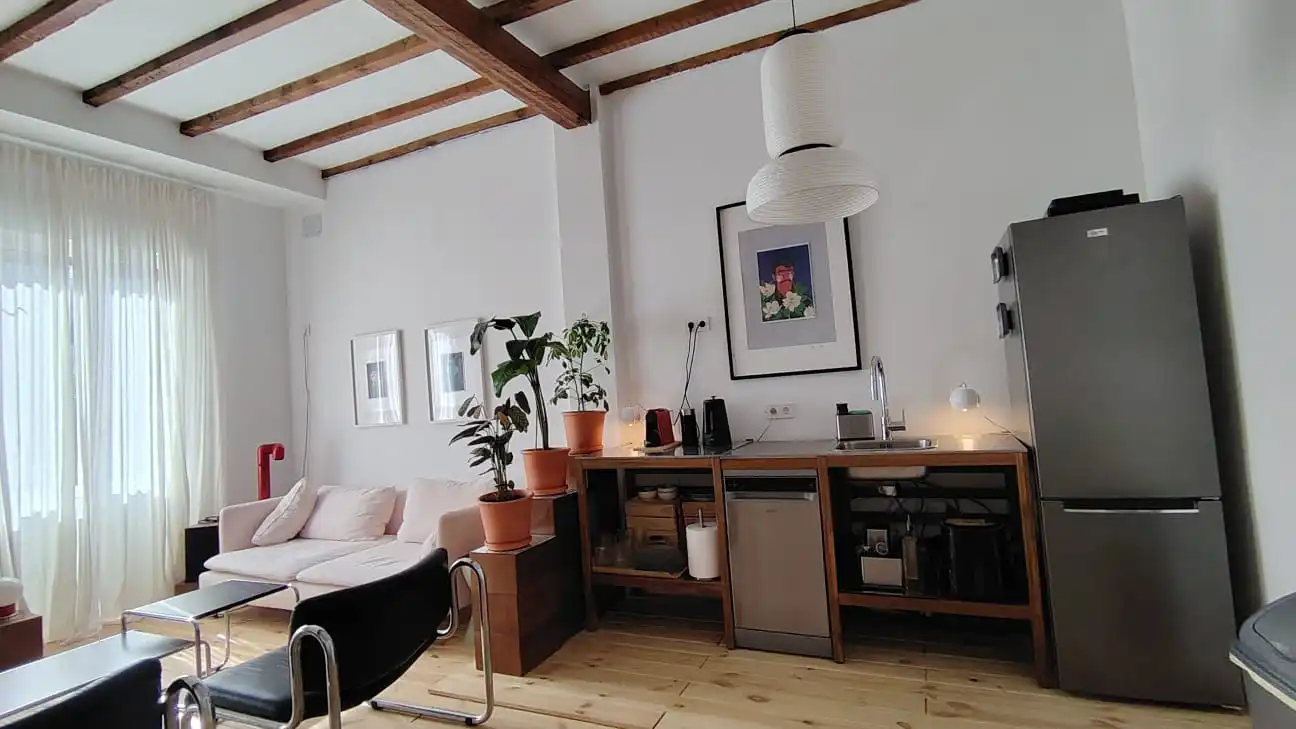 Living room of Flat for sale in Bilbao   with Air Conditioner, Heating and Furnished