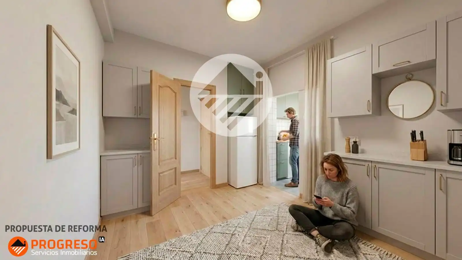 Kitchen of Flat for sale in Madrid  with Terrace, Oven and Balcony