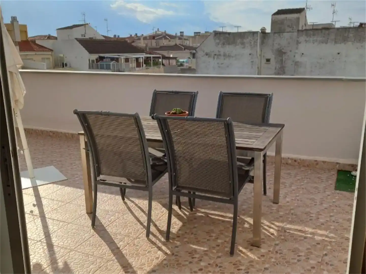 Terrasse von Dachboden zur Miete in Peñíscola / Peníscola mit Klimaanlage und Möbliert