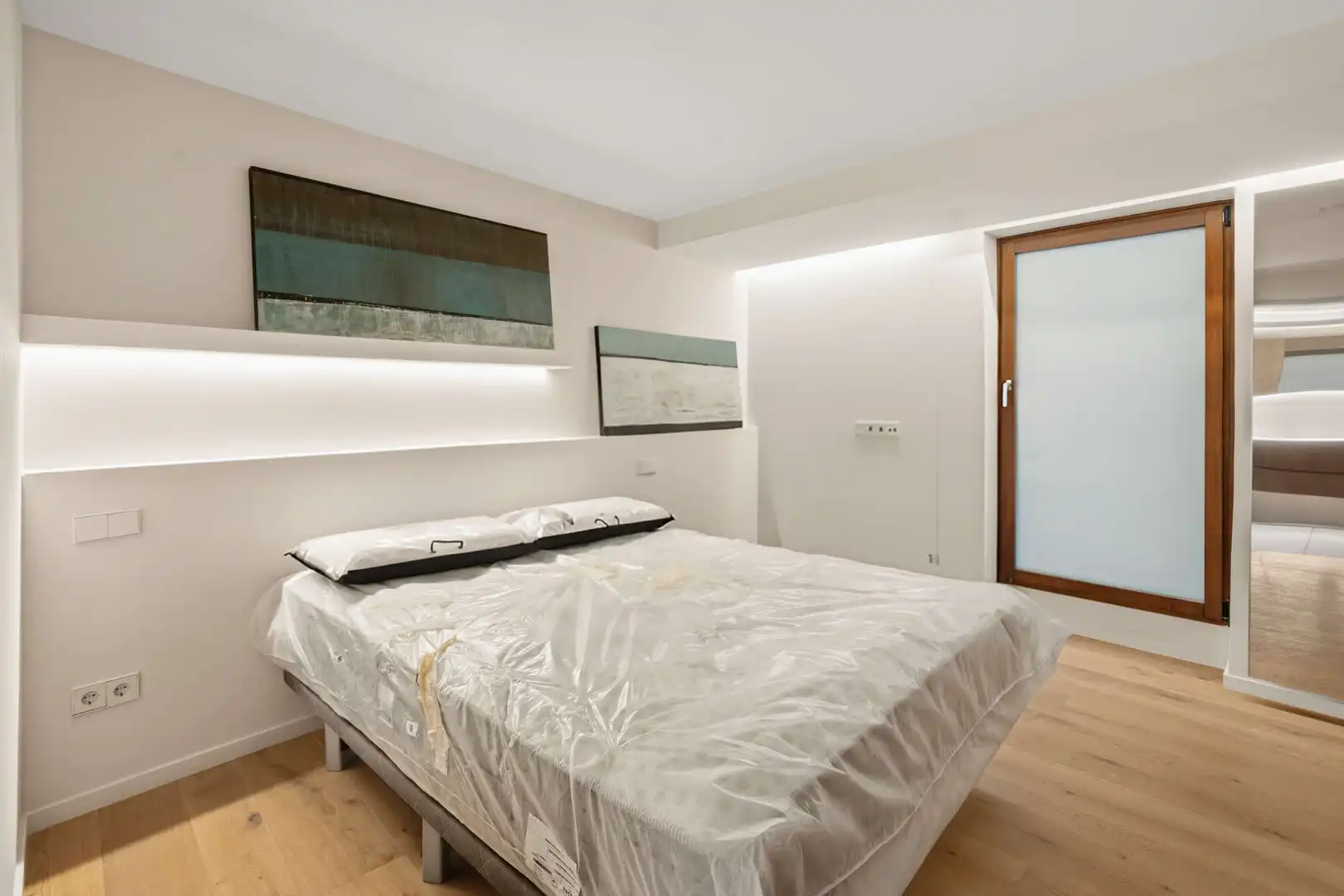 Schlafzimmer von Erdgeschoss zum Verkauf in  Palma de Mallorca mit Klimaanlage, Heizung und Parkett