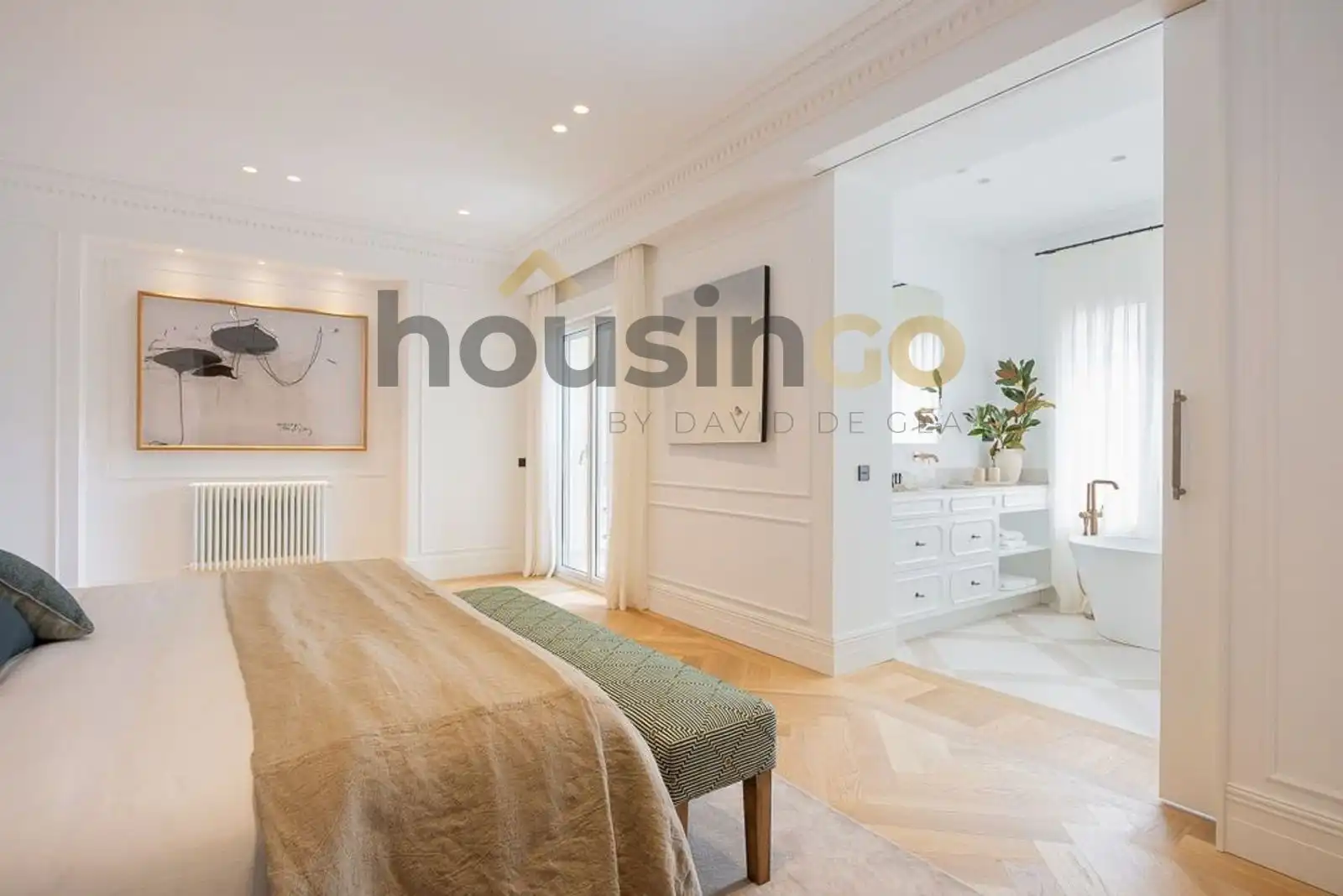 Bedroom of Flat for sale in Madrid  with Air Conditioner, Heating and Parquet flooring