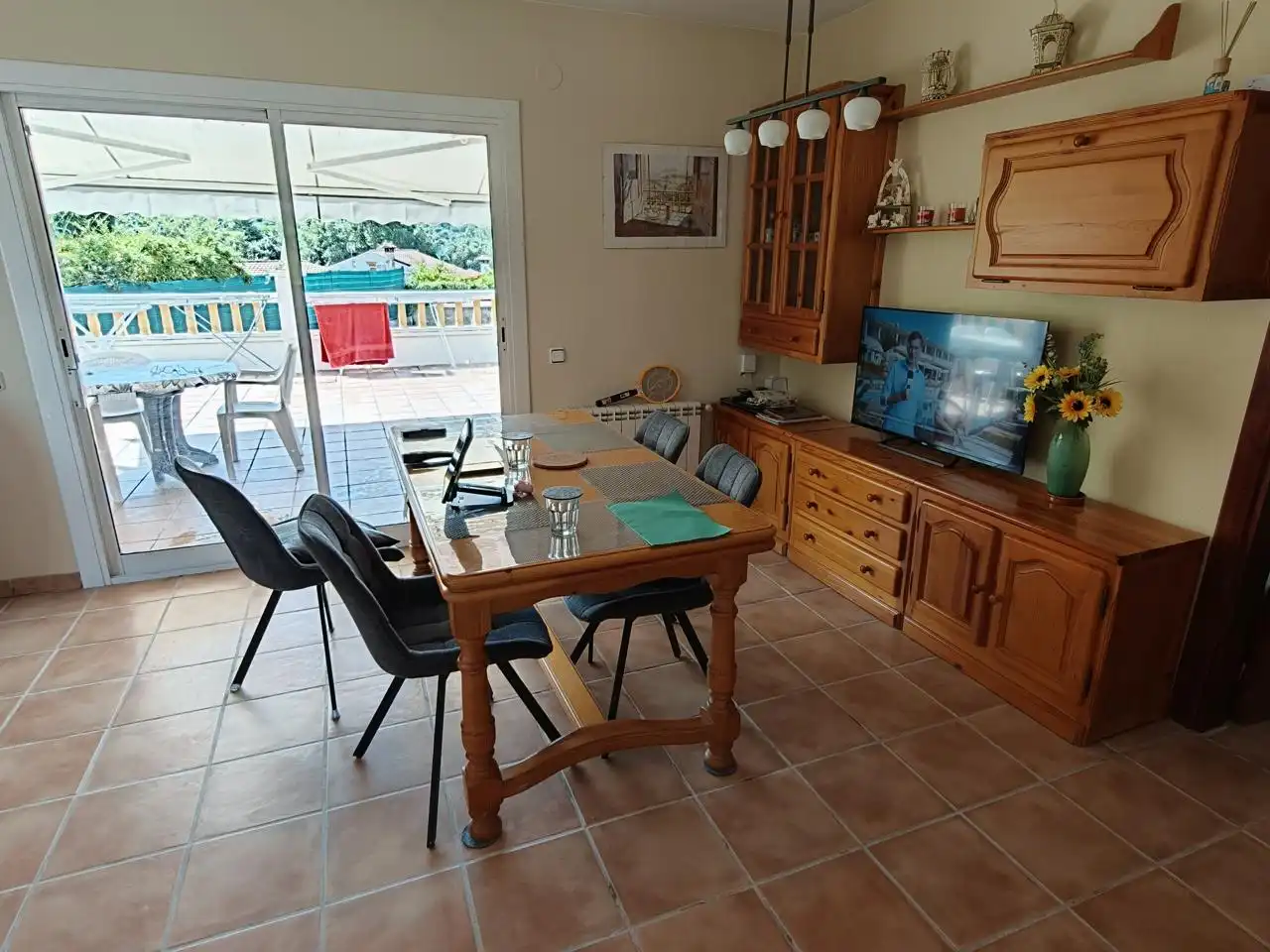 Menjador de Casa o xalet en venda en Caldes de Malavella amb Aire condicionat, Calefacció i Jardí privat