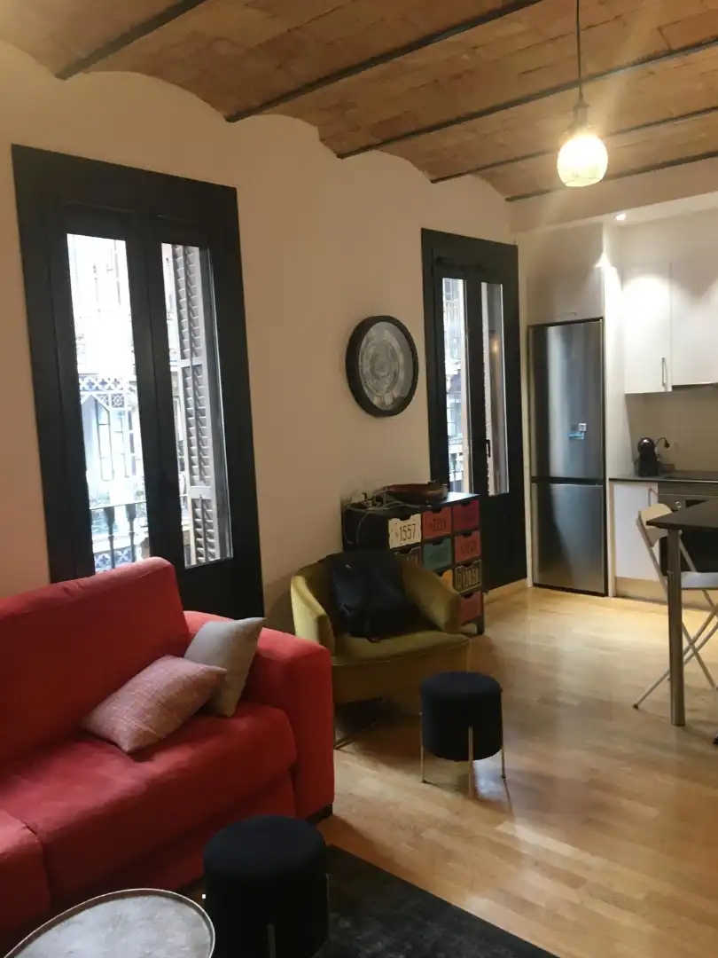 Sala d'estar de Apartament en venda en Barcelona amb Aire condicionat, Calefacció i Parquet