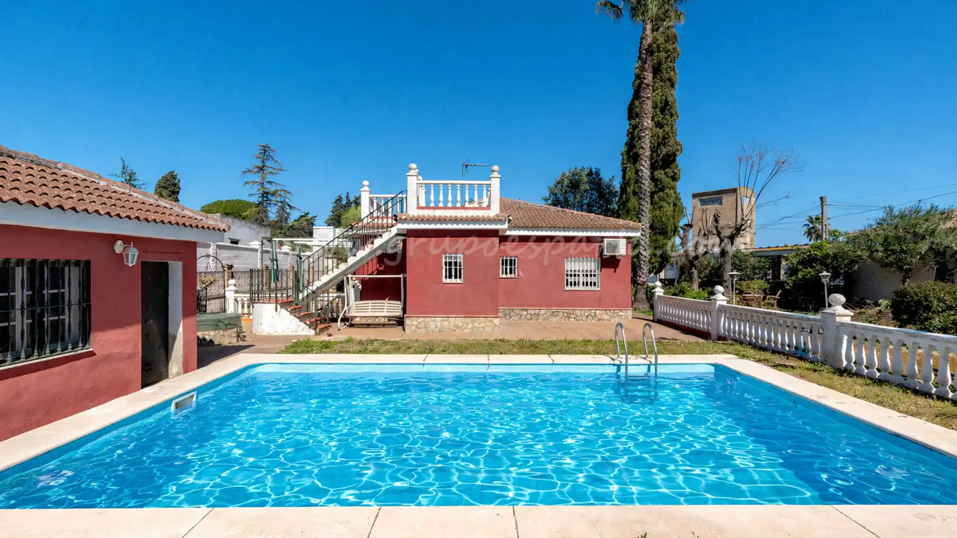 Piscina de Casa o xalet en venda en Villanueva del Ariscal amb Aire condicionat, Calefacció i Jardí privat