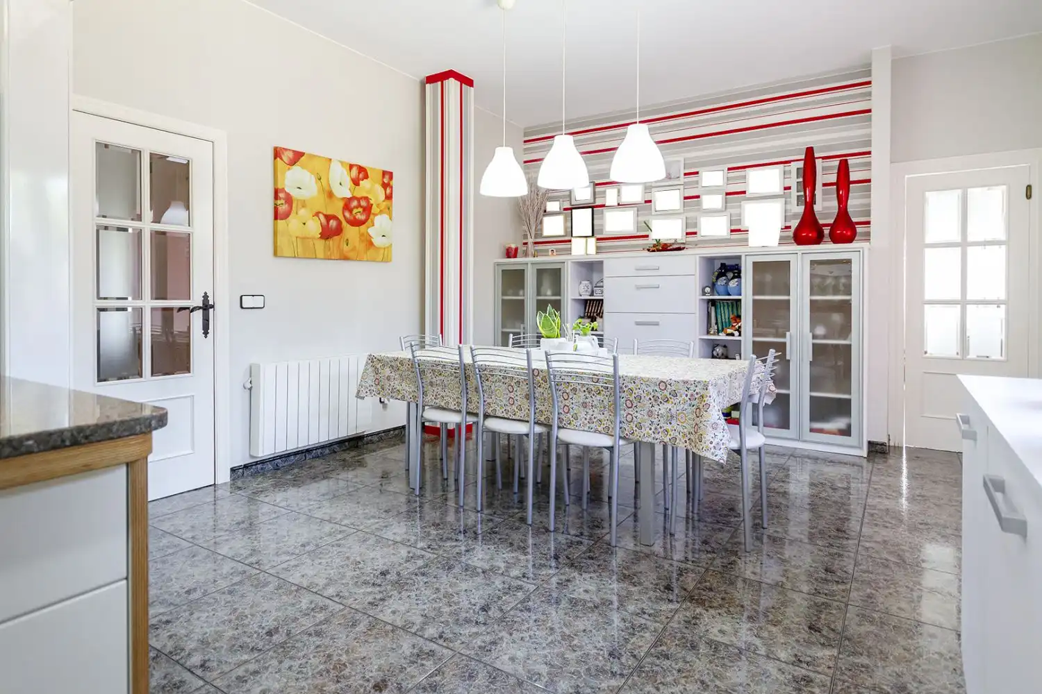 Dining room of Houses for sale in Sant Martí Sarroca  with Air Conditioner, Heating and Terrace