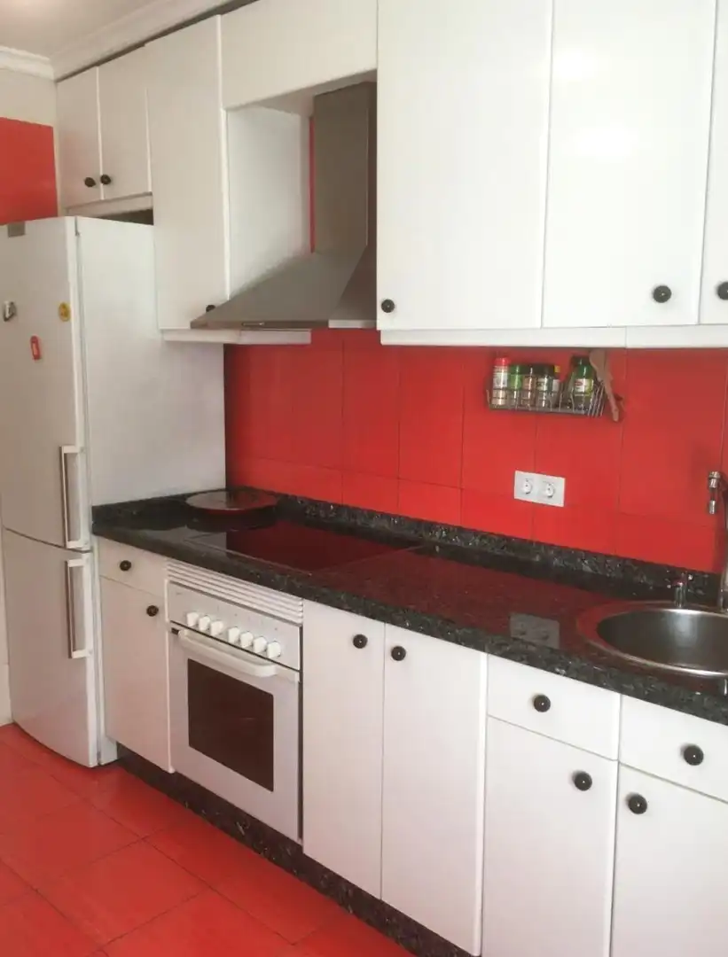 Cuina de Pis de lloguer en Oviedo  amb Calefacció i Moblat