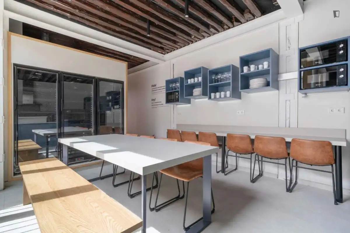 Dining room of Houses for share in Madrid  with Heating, Furnished and Oven