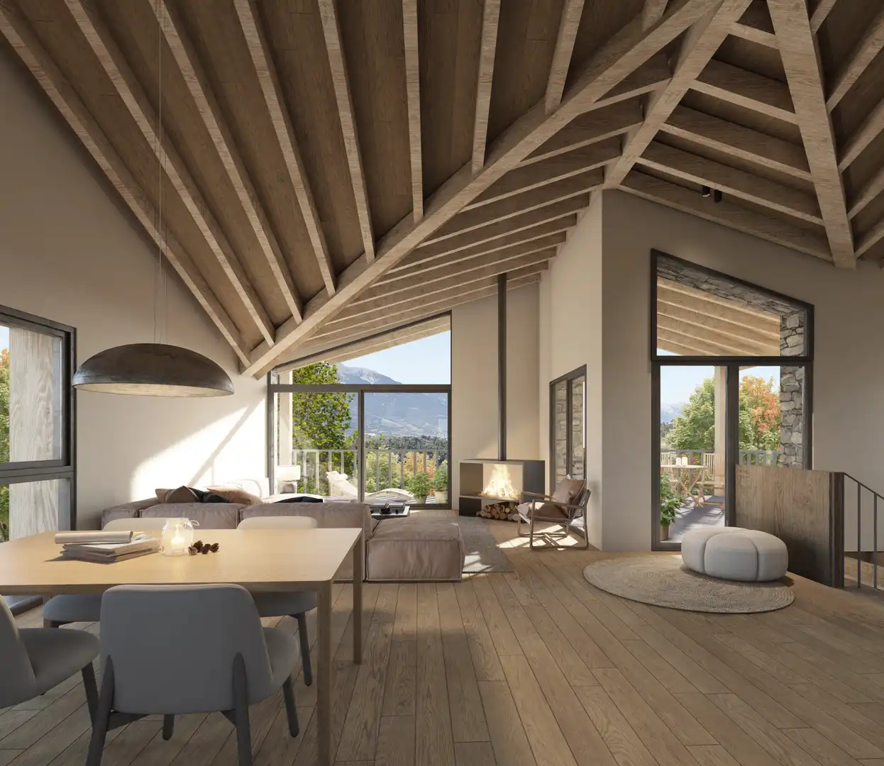 Sala de estar de Casa o chalet en venta en Angoustrine  -  Villeneuve - des - Escaldes con Calefacción, Jardín privado y Parquet