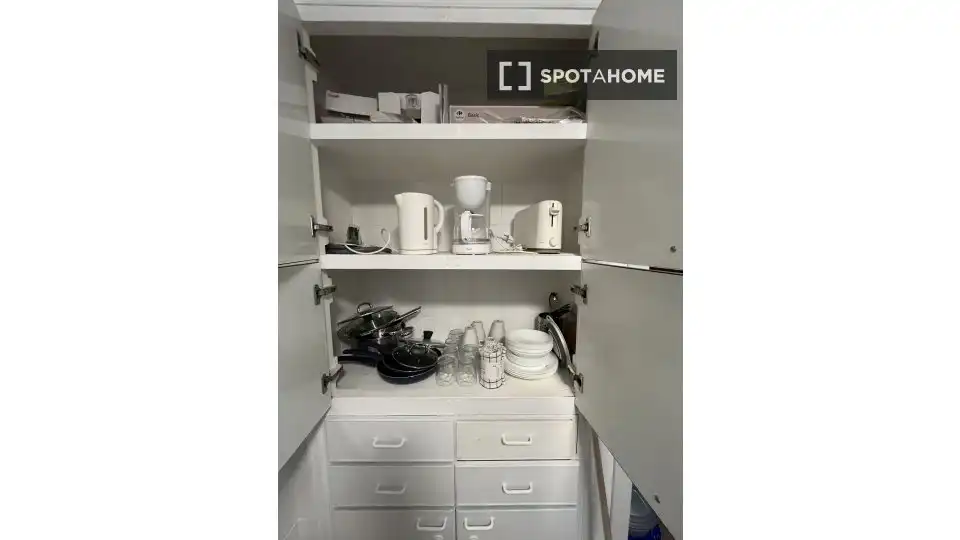 Kitchen of Flat for share in Madrid  with Air Conditioner, Heating and Terrace