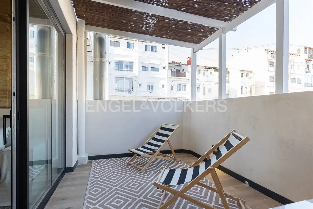 Terrace of Flat for rent in Valencia  with Air Conditioner, Heating and Terrace