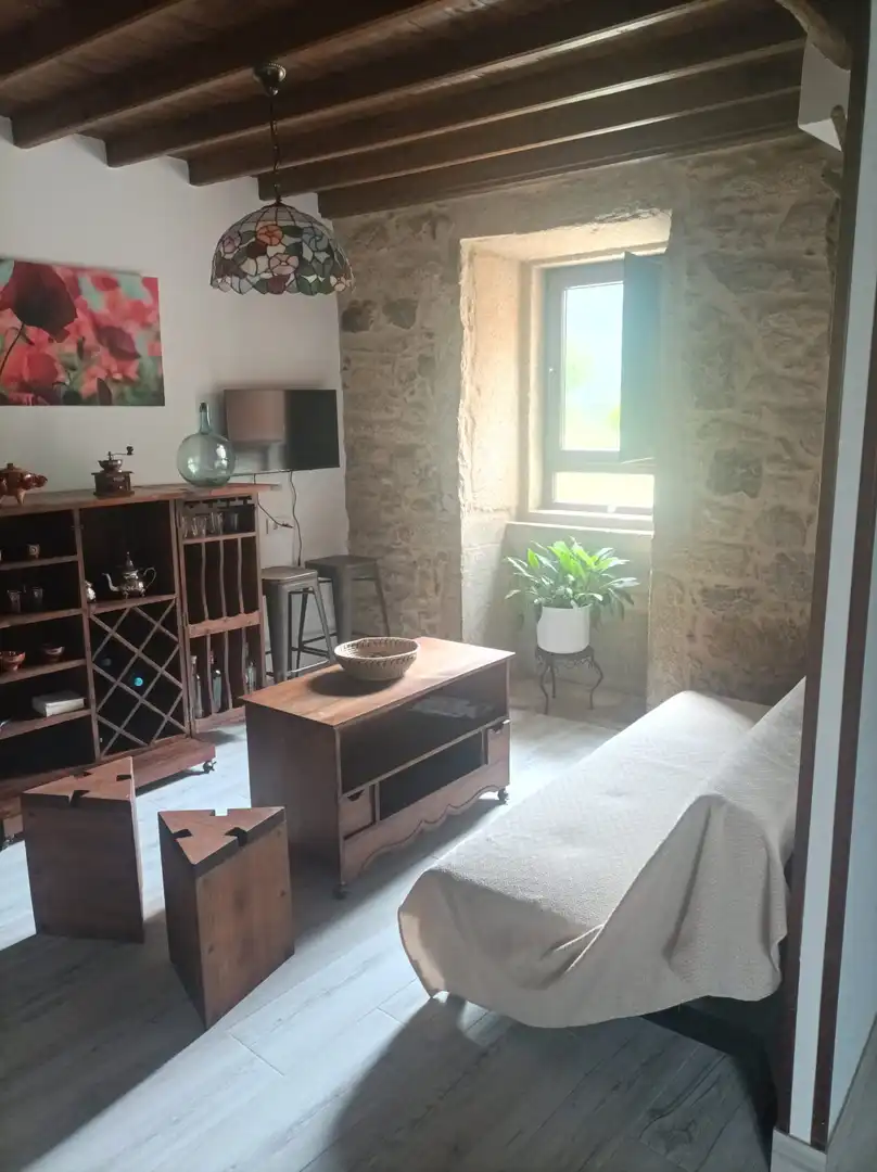 Living room of Country homes for rent in Boiro  with Private garden, Terrace and Storage room