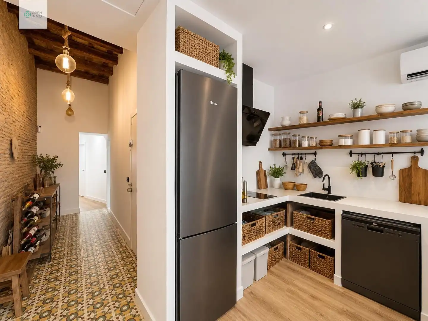 Küche von Wohnung zum Verkauf in Vilanova i la Geltrú mit Klimaanlage, Heizung und Balkon